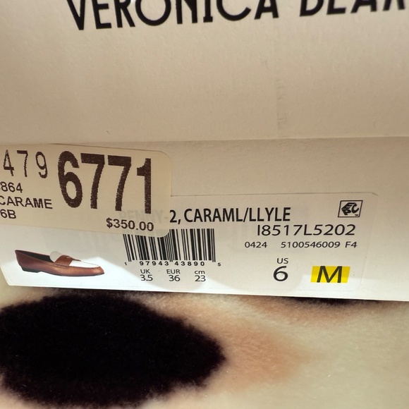 Veronica Beard - Penny Leather Loafer Caramel Lily Size 6 M - New with Box - Picture 7 of 8